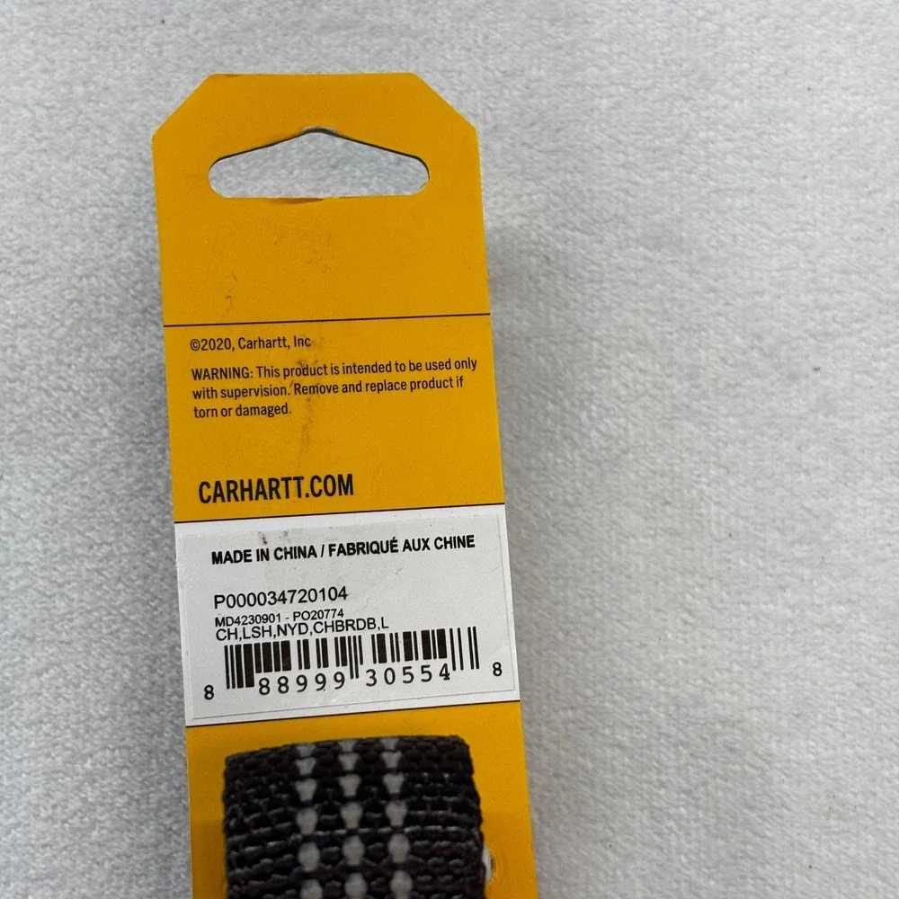 Carhartt Nylon Duck Dog Leash‎ & Collar Set Large Brown Rain Defender Reflective
